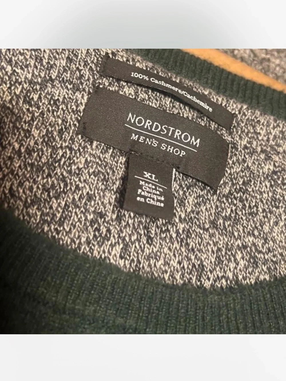 🌲 Deep Forest Green 100% Cashmere Knit Crewneck Sweater XL